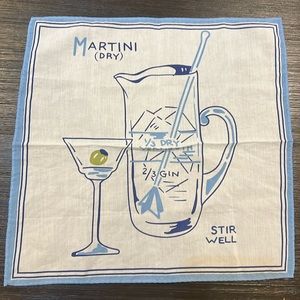 Martini cotton pocket square